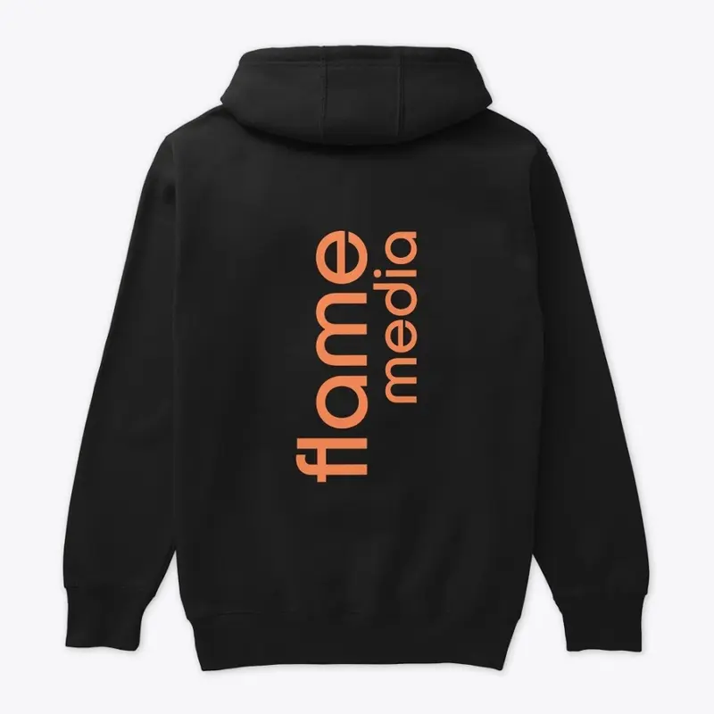 flame media pull-on premium hoodie